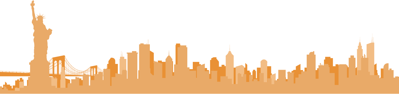 US Skyline and Statue of Liberty